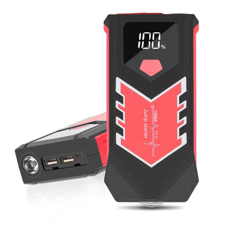 8000mAh automobile emergency start power source with smart clips and charging kit in toolbox