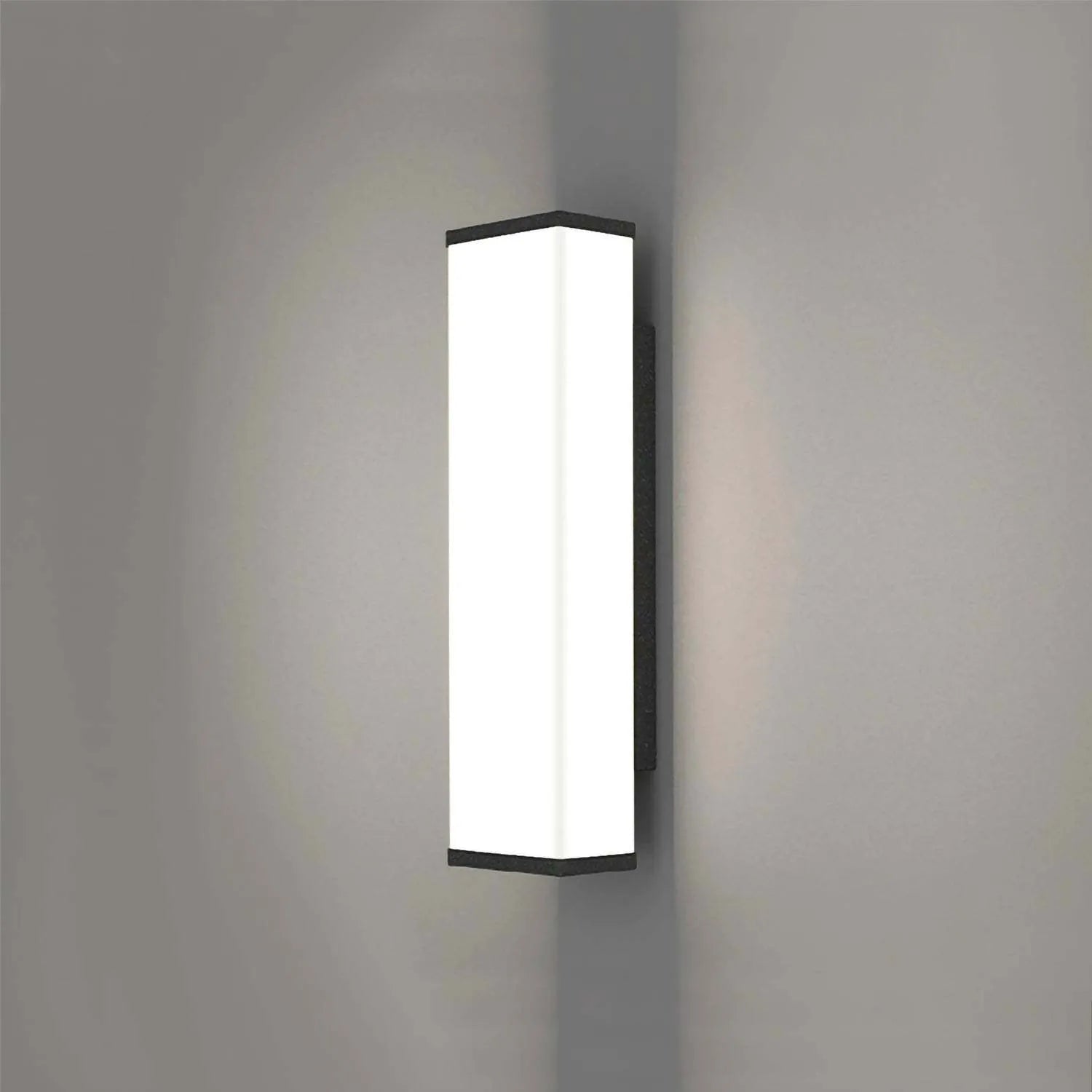 60cm outdoor wall light with long strip design, stainless steel and PC construction, IP65 waterproof rating