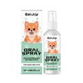120ml clear bottle of chlorhexidine and mint pet oral spray with spray pump for dogs and cats