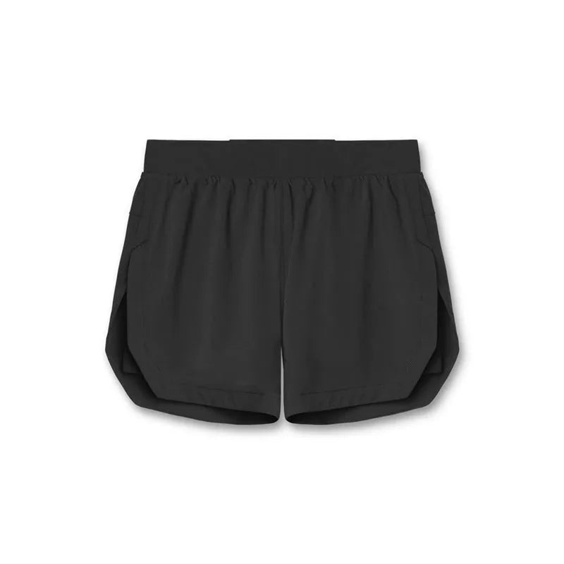 Men's Muscle gym shorts in camouflage colour, polyester blend fabric, mid-rise waist, stretch fit for training