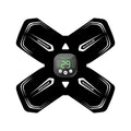 Intelligent EMS massager multifunctional cervical vertebra massage pad with USB cable in white remote control type on grey background