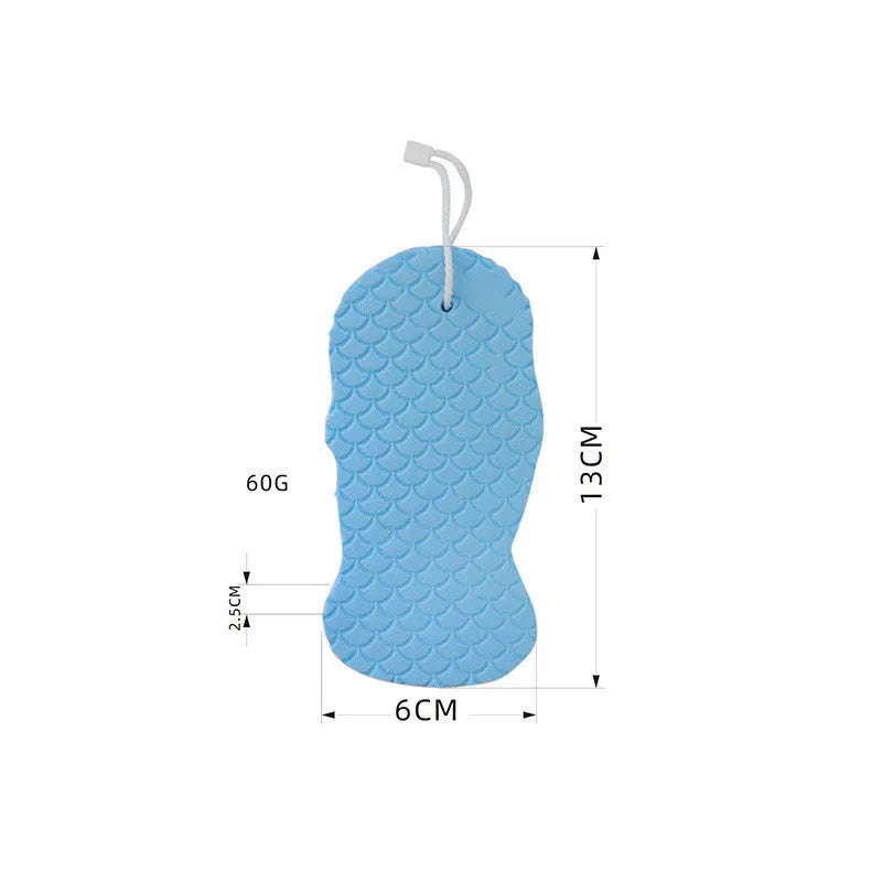 3D fish scale pattern bath sponge ball in white, grey, pink or light blue colours for gentle body exfoliation