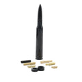 14cm long bullet-shaped car antenna in camouflage green, black, and American flag designs