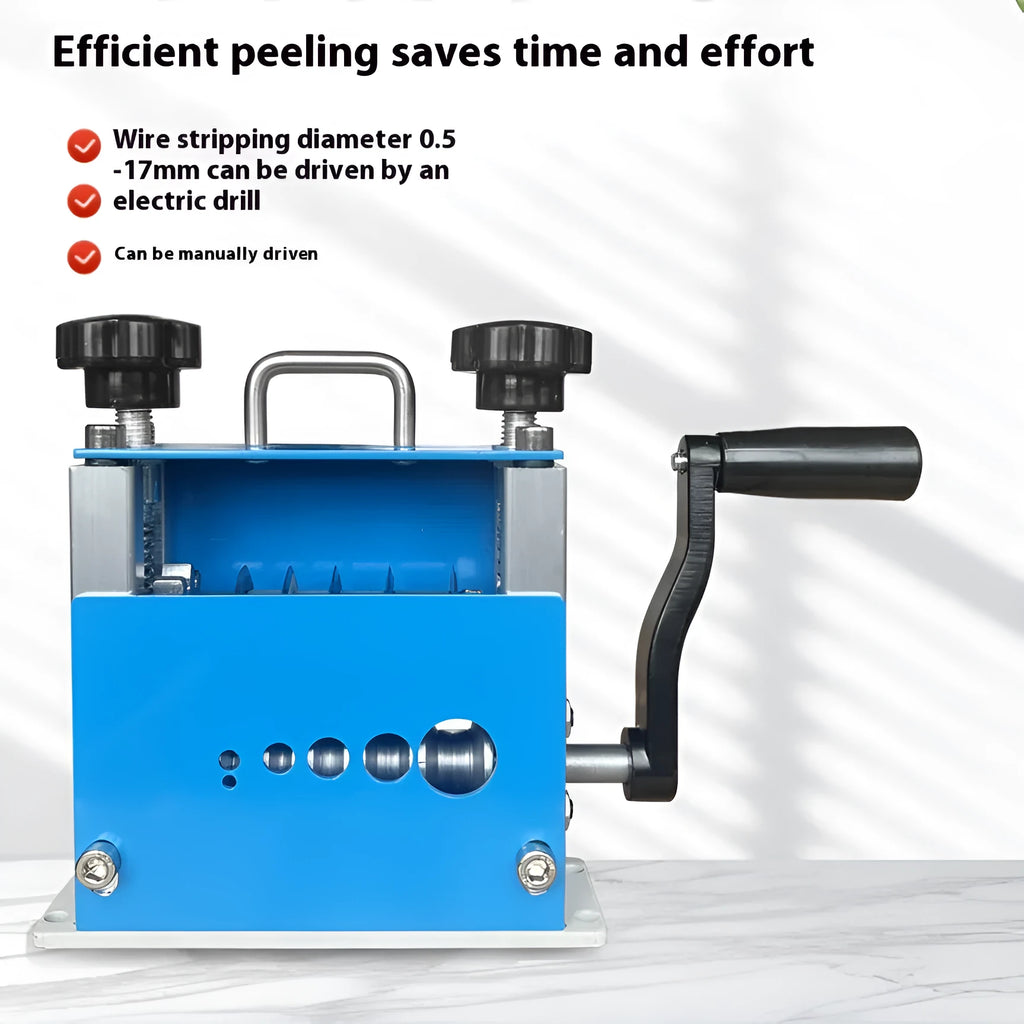 SD-017 manual wire stripping machine with adjustable blades for 0.5-17mm wires.