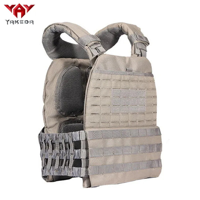 Tactical training vest in military green colour, made from 600D encryption polyester with adjustable waist straps