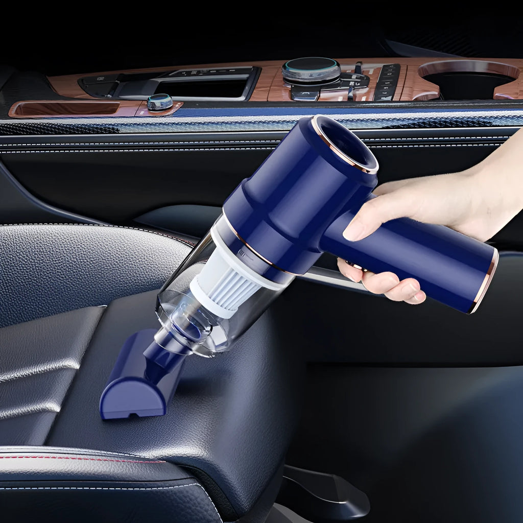 Mini rechargeable cordless vacuum cleaner 120W 8000pa handheld in Moran Blue with USB charging