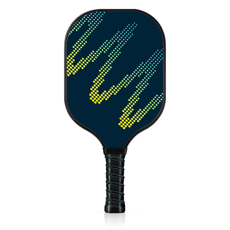 A high-density fibreglass outdoor table tennis racket with a classic paddle shape on a plain background.