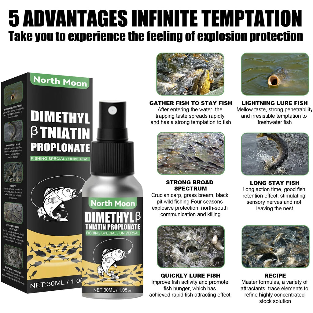 Fish attractant phagostimulant bait additive in 30ml clear liquid bottle for wild fishing angling