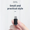 Black capsule infrared remote control with Lightning, Type-C and Micro-USB interface options