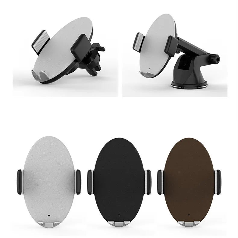 Creative car mobile phone wireless charger with air vent clip in black colour