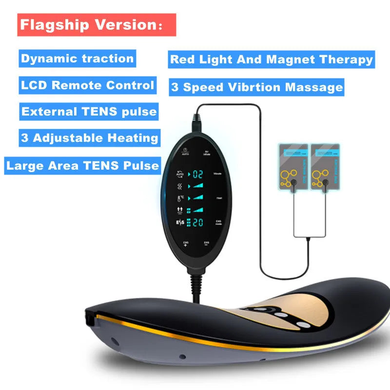 Waist massager JKAH-2 for lumbar traction and back pain relief, 40x20cm size, 12VDC