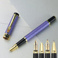 Metal fountain pen with choice of 0.38mm, 0.5mm, 1.0mm art, and ballpoint nibs in seven colours.