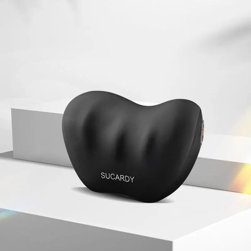 Memory foam car lumbar support cushion and matching headrest in selected colour