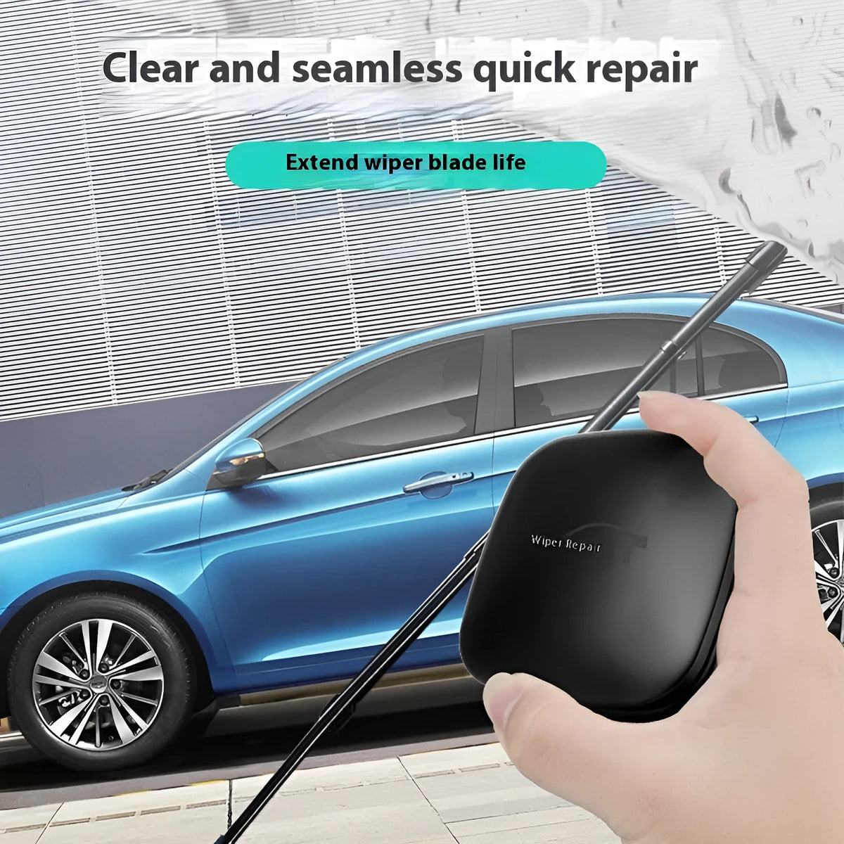 Universal car wiper blade repair tool in ABS plastic, black or white, square or triangle design.