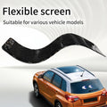 Smart LED bumper sticker with a large rectangular expression screen connected to a mobile phone