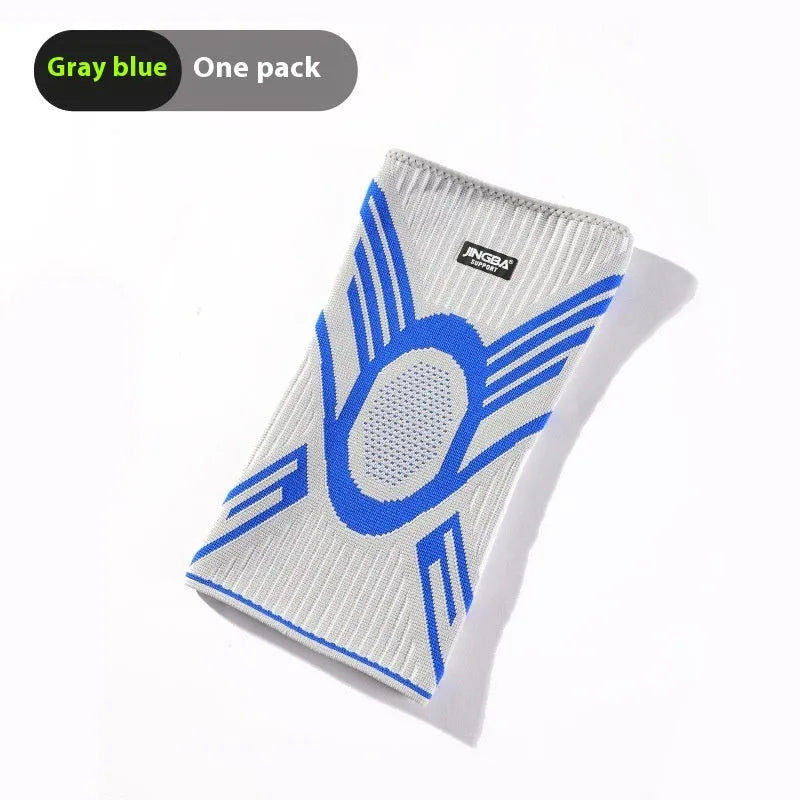 Knee pad in Black and Blue colour made from spandex for deep squat workout mountaineering basketball cycling