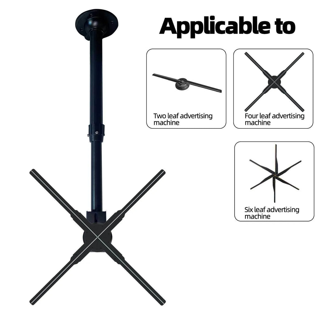 Black metal dedicated desktop hanger stand bracket for holographic 3D projection fan advertising player
