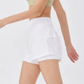 Women's loose cotton blend sports shorts in five colours with quick-dry function