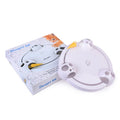 White electric cat toy turntable with mouse design on rotating ABS base, 32cm diameter