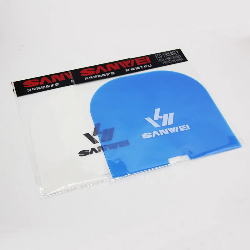 TPU table tennis bat protective cover in blue and white with dustproof anti-oxidation function