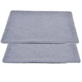 Grey self-heating plush pet pad for cats on a wooden floor