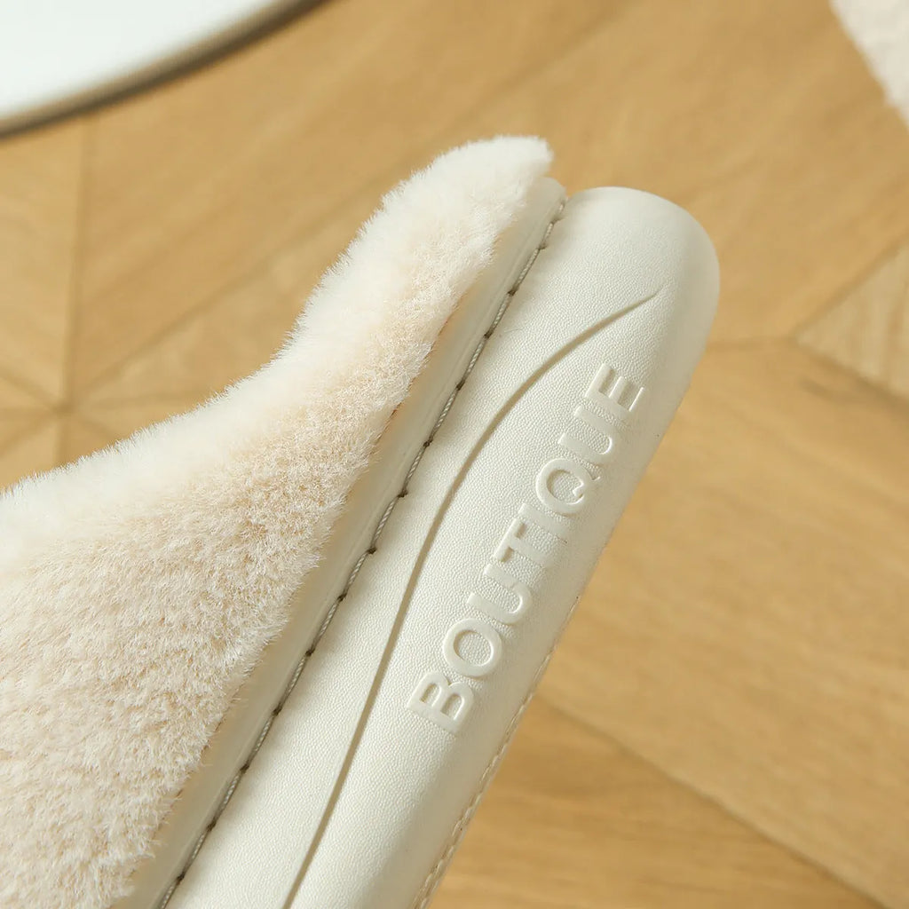 Panda pattern cotton and linen toe ring slippers with non-slip PVC soles