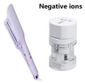 Purple egg roll hair curler with ultra-small barrel and wired power cord for water ripple curls