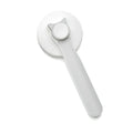 Blue self-cleaning slicker brush for dogs and cats with rubber handle and stainless steel pins.
