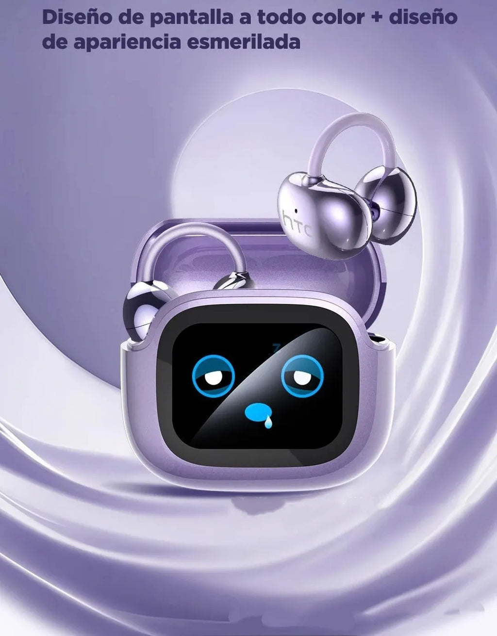 HTC Burmester NE32 open non in-ear Bluetooth headset with ear hook and Type-C charging case
