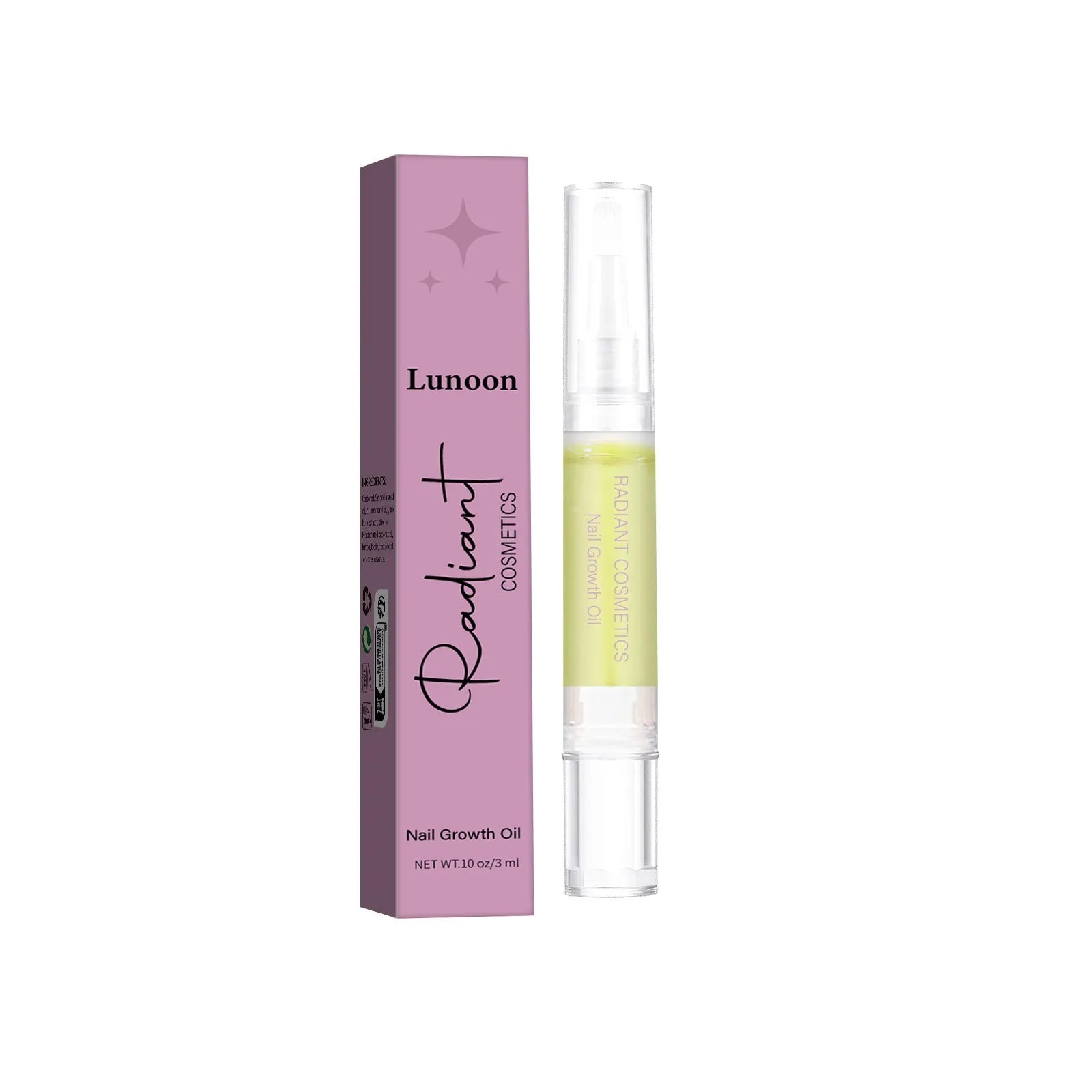 3ml nail growth treatment oil bottle with brush applicator for cuticle care