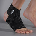 Adjustable sports ankle bandage in black and khaki colours for running basketball cycling support