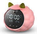 Smart alarm clock with voice control, motion sensor, and luminous display in silicone construction