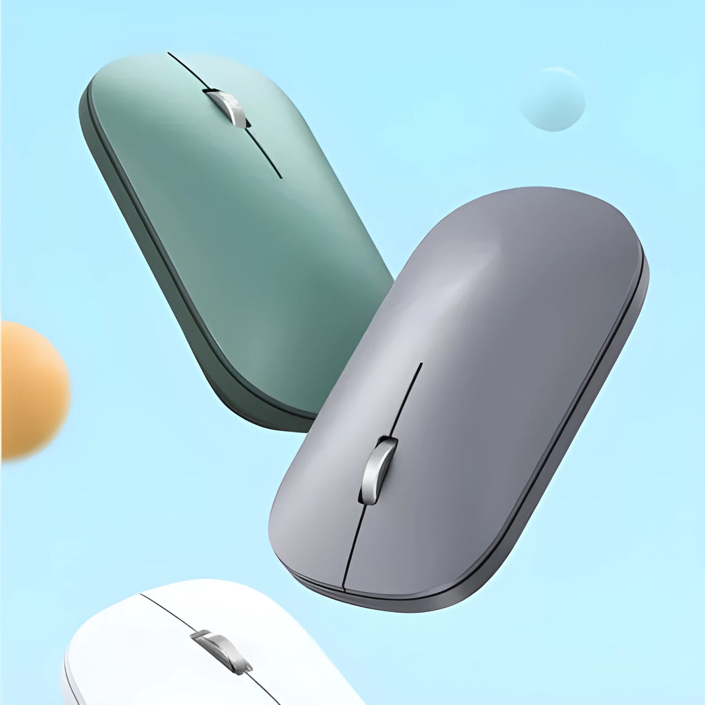 Green Link wireless silent office mouse in Mint green with USB receiver