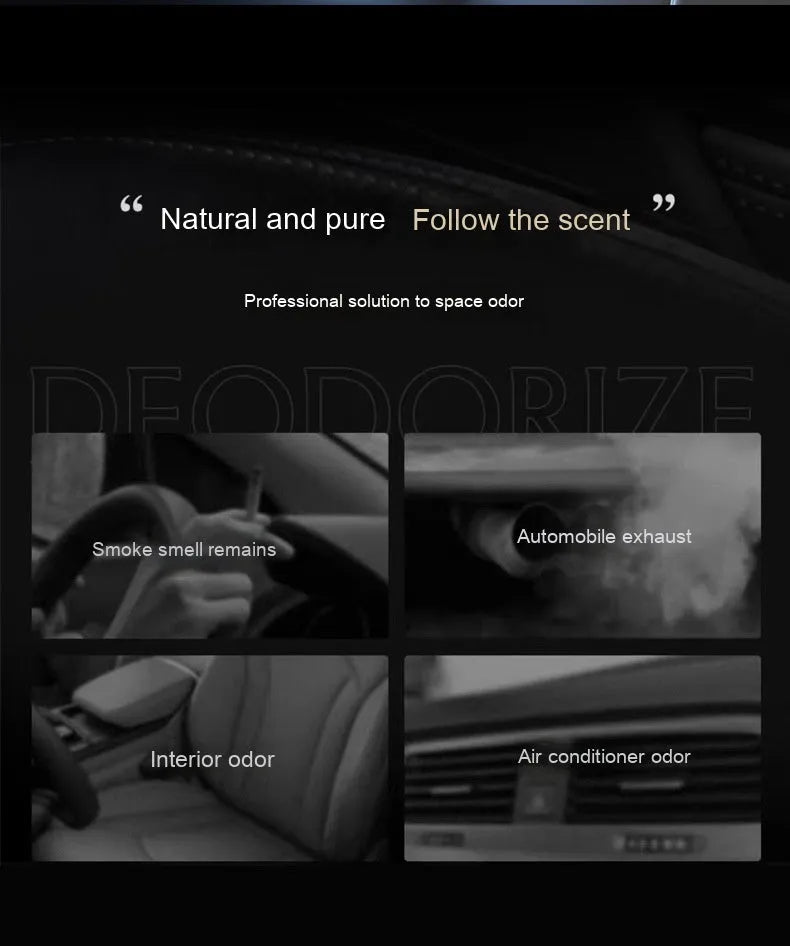 Solar-powered car aromatherapy decoration perfume unit for vehicle interior fragrance and odour control