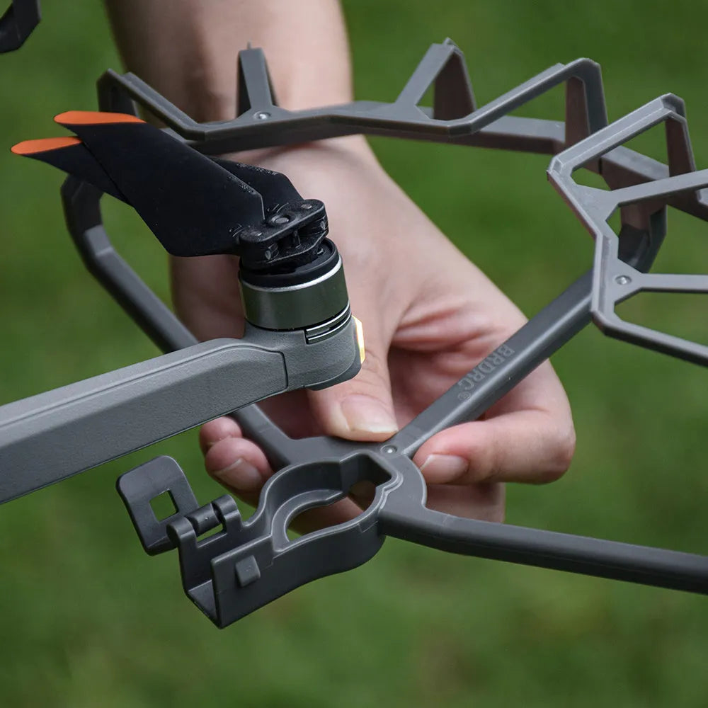 Grey ABS propeller protection ring for DJI Air 2 and Air 2S drones showing semi-enclosed blade guard design