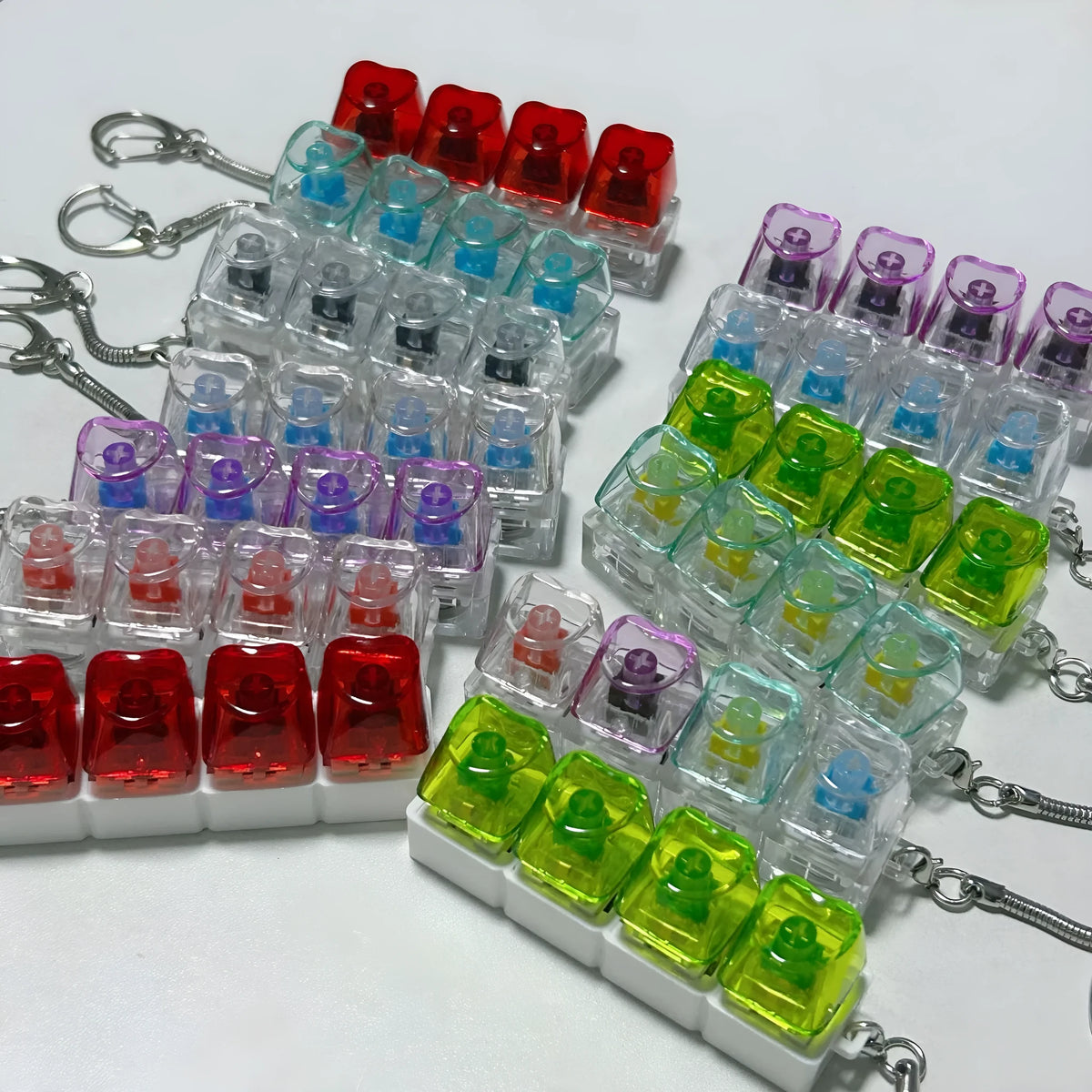 PC fully transparent decompression shaft tester with built-in light and four holes, available in multiple colours