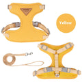 Cat chest harness and rope set in beige, sizes XS to L