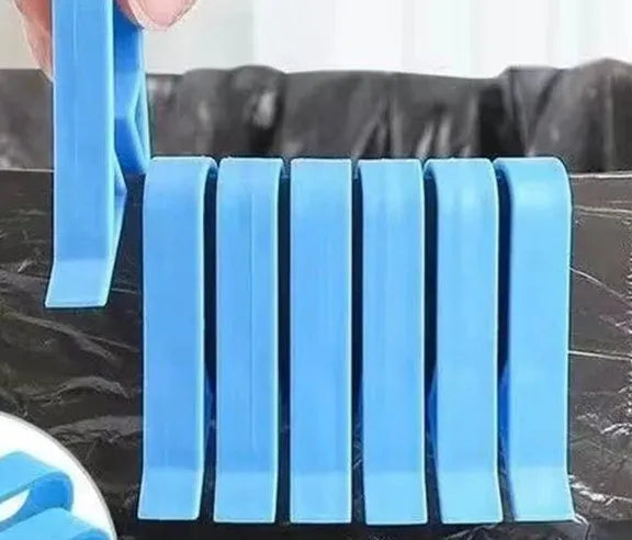 PP plastic garbage bag fixing clip for side-mounted attachment to trash cans