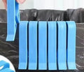PP plastic garbage bag fixing clip for side-mounted attachment to trash cans