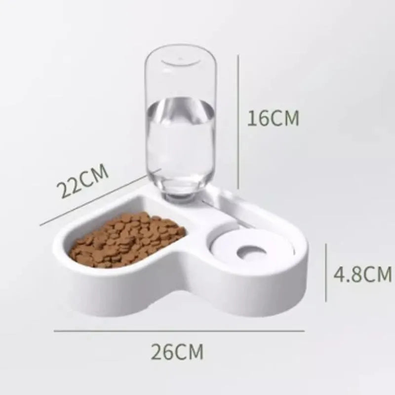 White pet water fountain for cats and dogs with four drinking mode settings.