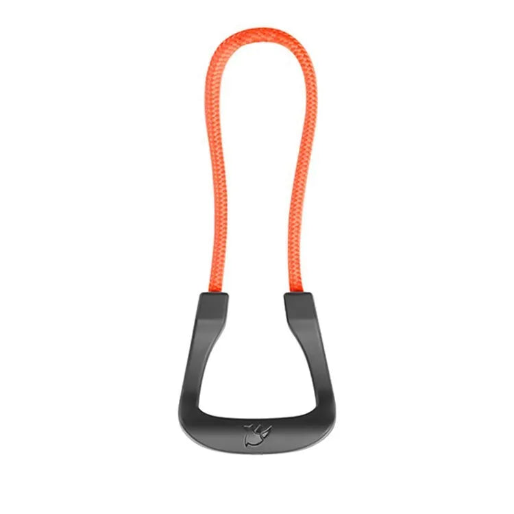 Polyester drawstring ring pull tail rope, 2.8 x 7.5 cm, for zip replacement on jackets and bags.