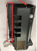 Black intelligent UV toothbrush steriliser with automatic toothpaste squeezer mounted on bathroom wall
