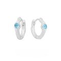 Geometric round women's ear clip in burnt silver electroplated 925 sterling silver