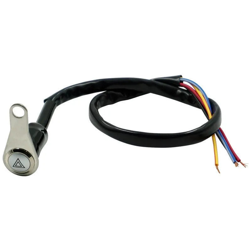 Black stainless steel motorcycle double flashing switch with light ring indicator