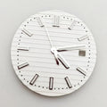 30.5mm solar stripe nail green luminous watch dial plate with matching hands for 2813 8215 movements