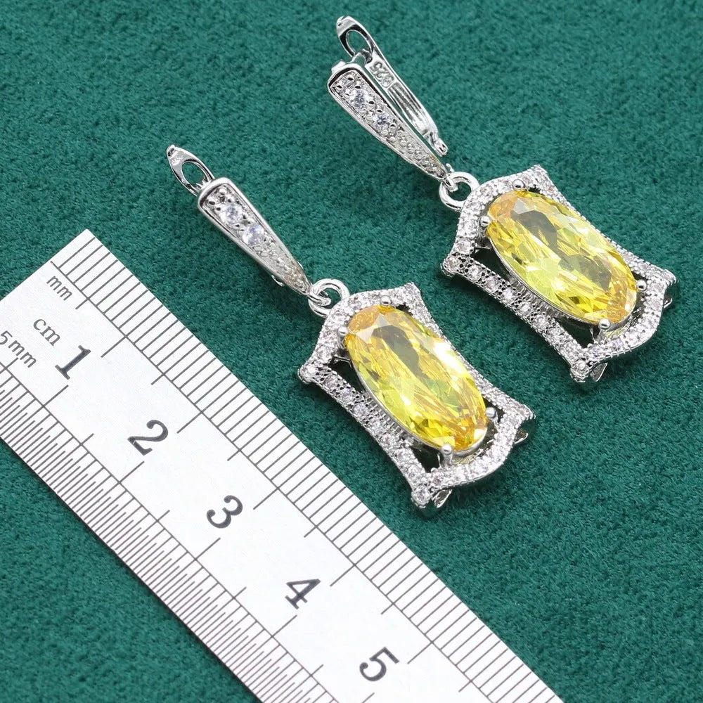 Women's zircon jewellery set with necklace, earrings, ring, and bracelet in alloy with snake bones chain for formal dinner wear