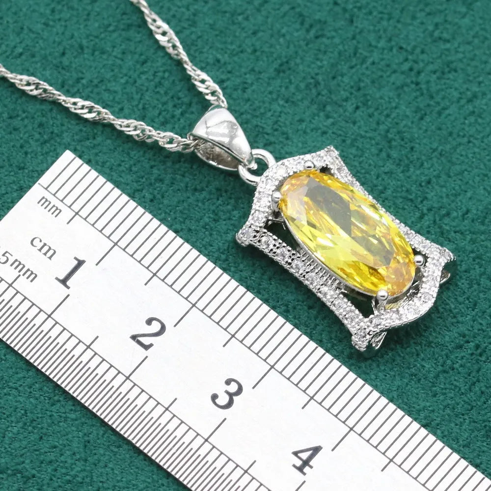 Women's zircon jewellery set with necklace, earrings, ring, and bracelet in alloy with snake bones chain for formal dinner wear