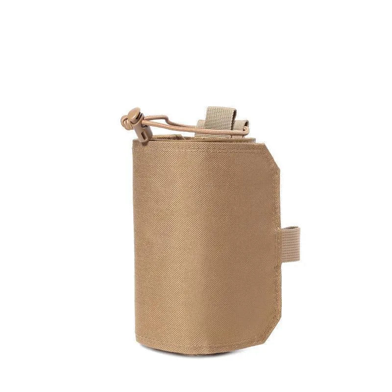 Adjustable Oxford cloth bottle cover for outdoor sports in black and khaki colour options