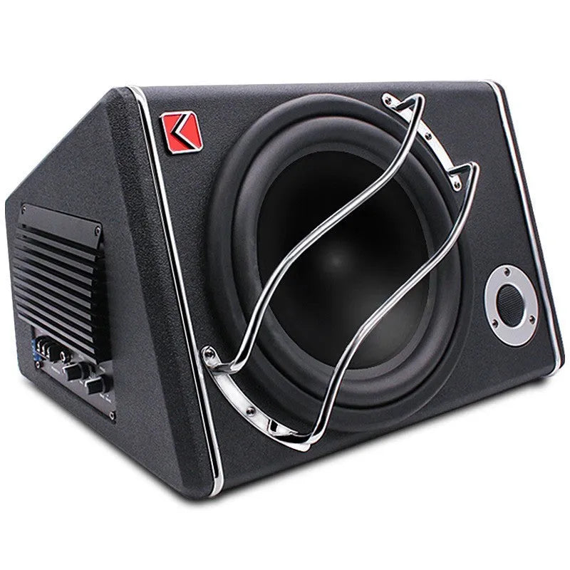 Refit A 10-inch car subwoofer with MDF enclosure and PVC leather finish for 12V car audio
