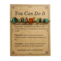 Handmade geometric stone bead bracelet for women showing detailed bead construction